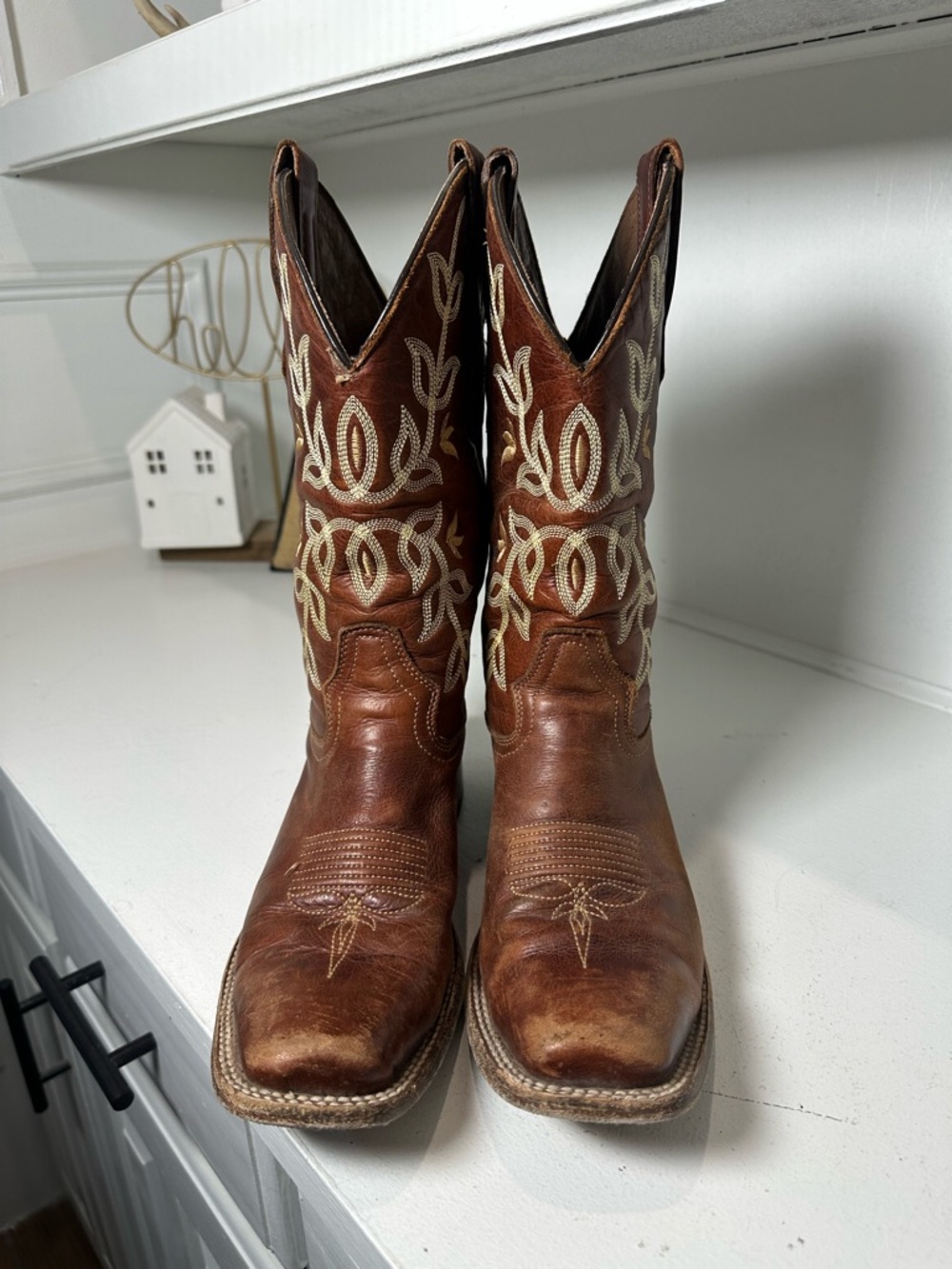 Circle G Corral Boots Womens 9.5M Brown Embroidered Western Cowgirl Classic - Picture 2 of 10